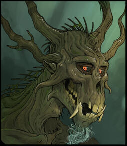 A strange tree-like creature resembling both an ape and a dragon.